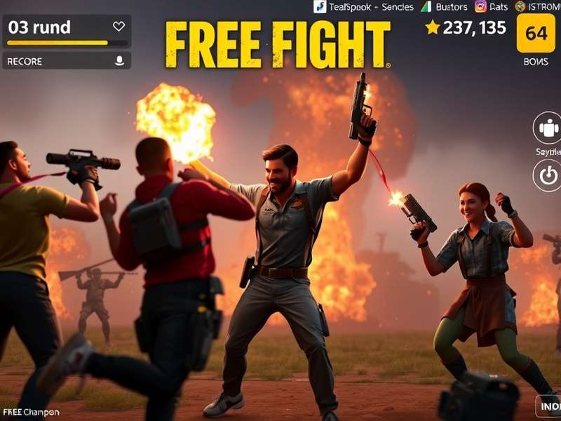 Free Fire Fighter Champion gameplay screenshot